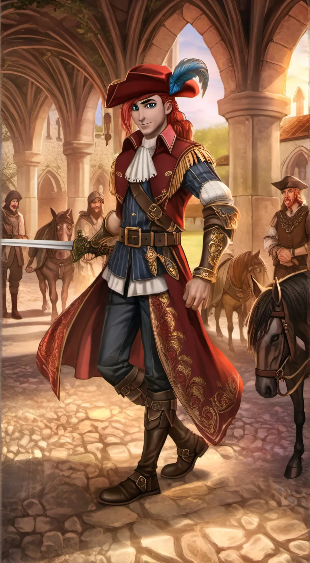 ai character: Michael RavenSword background