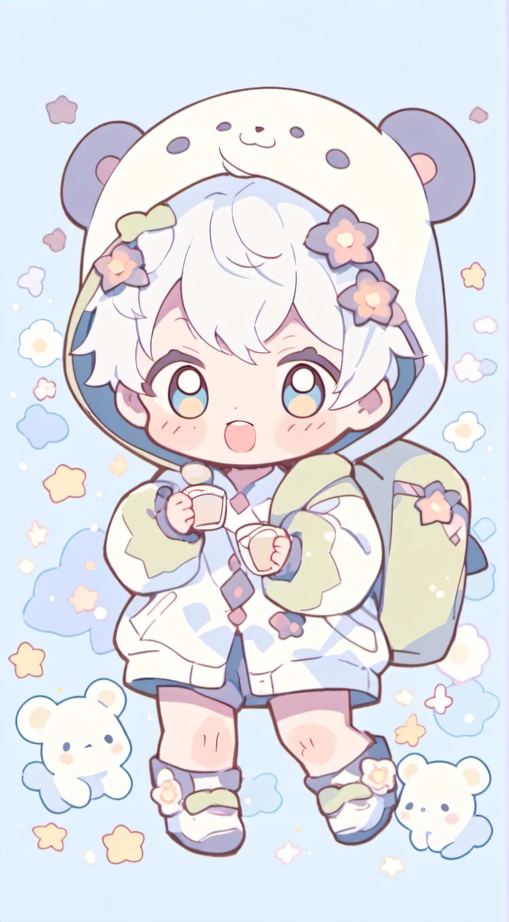 ai character: Happy Baby background