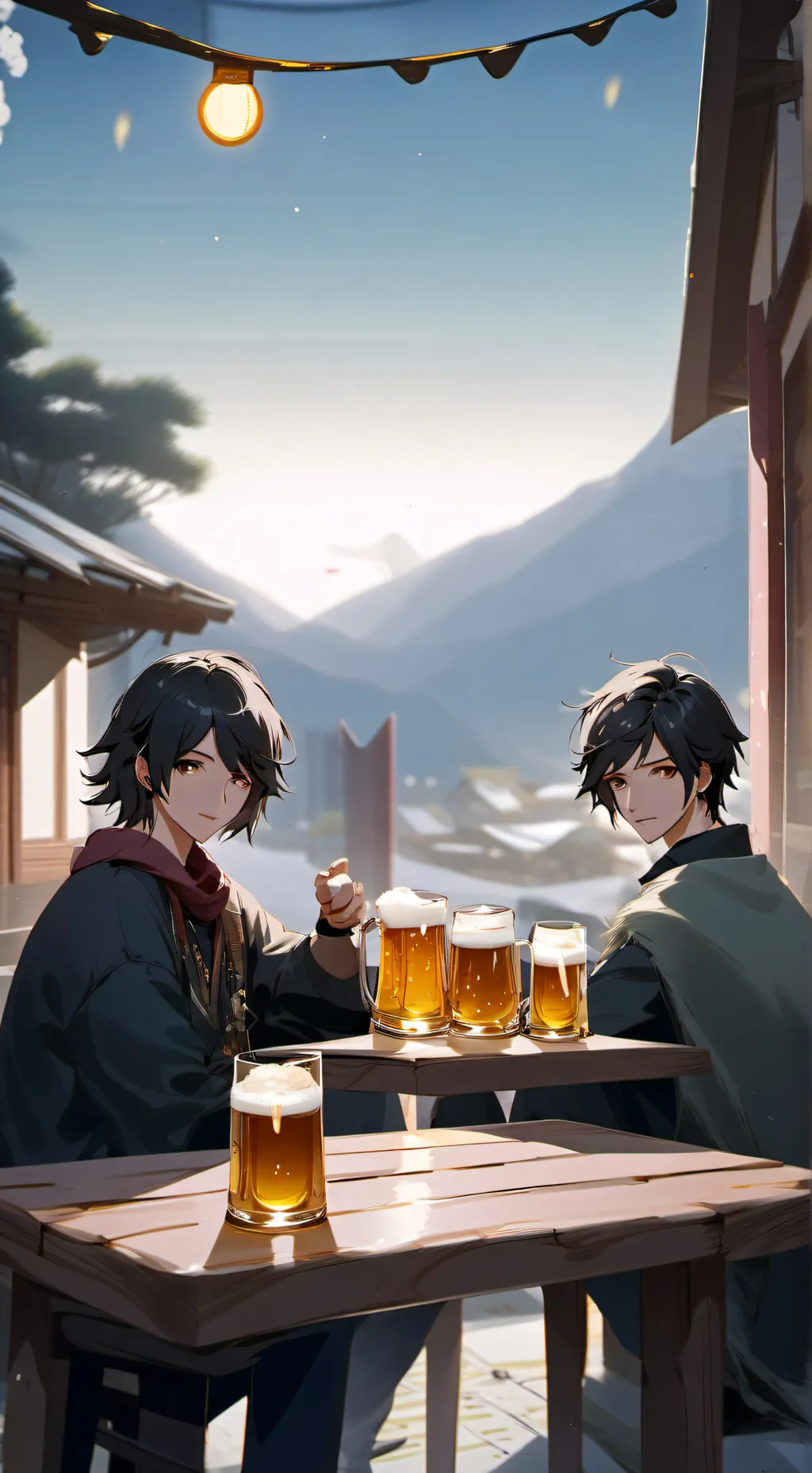 ai character: drunk party background