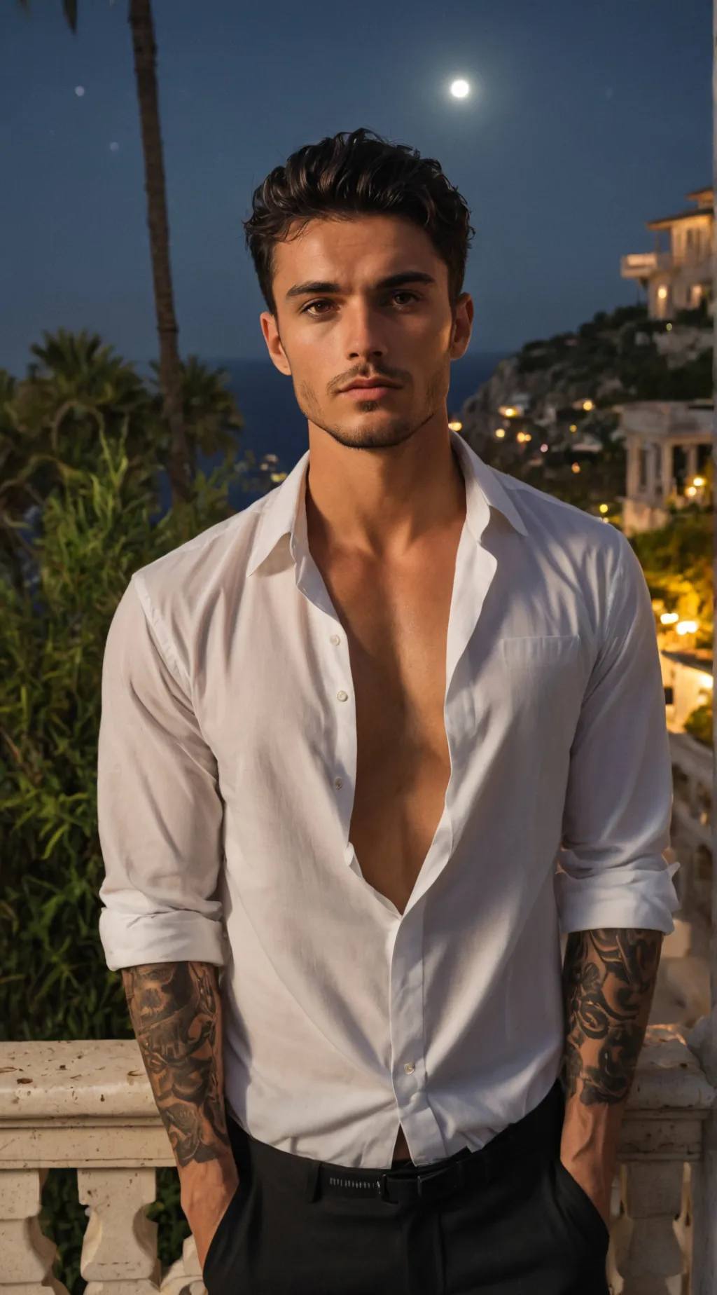 ai character: Xander Santoro  background