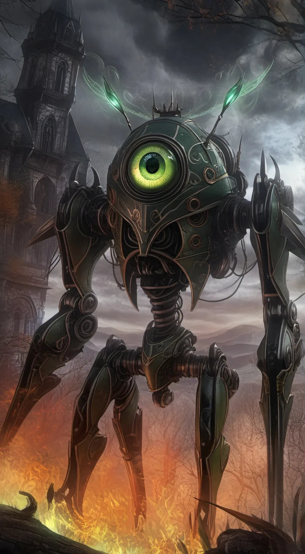 ai character: omnidroide v4 background