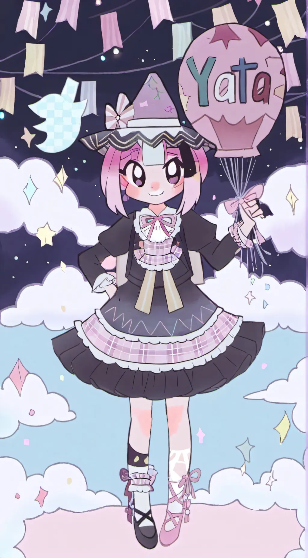 ai character: 𝚢𝚊𝚝𝚝𝚊! 🐥🌸🍀⭐❕ background