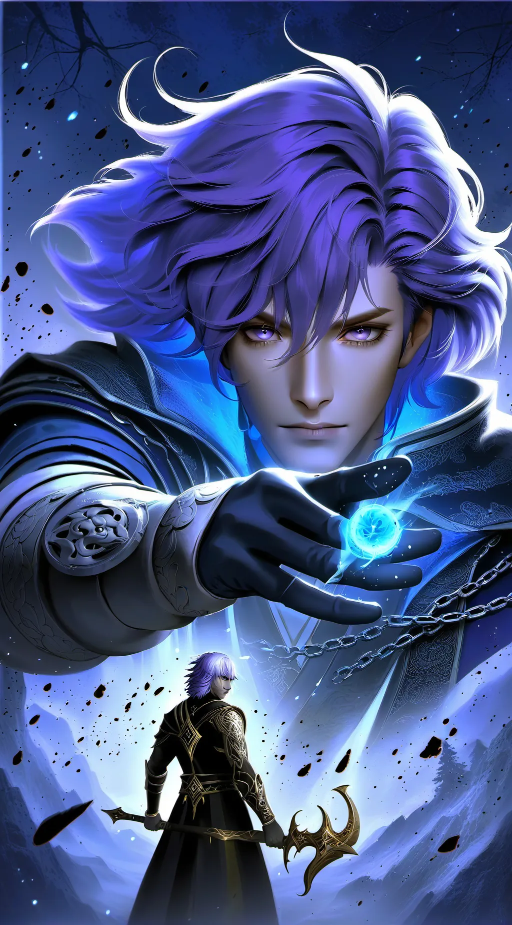 ai character: Christopher ☄️☁️ background