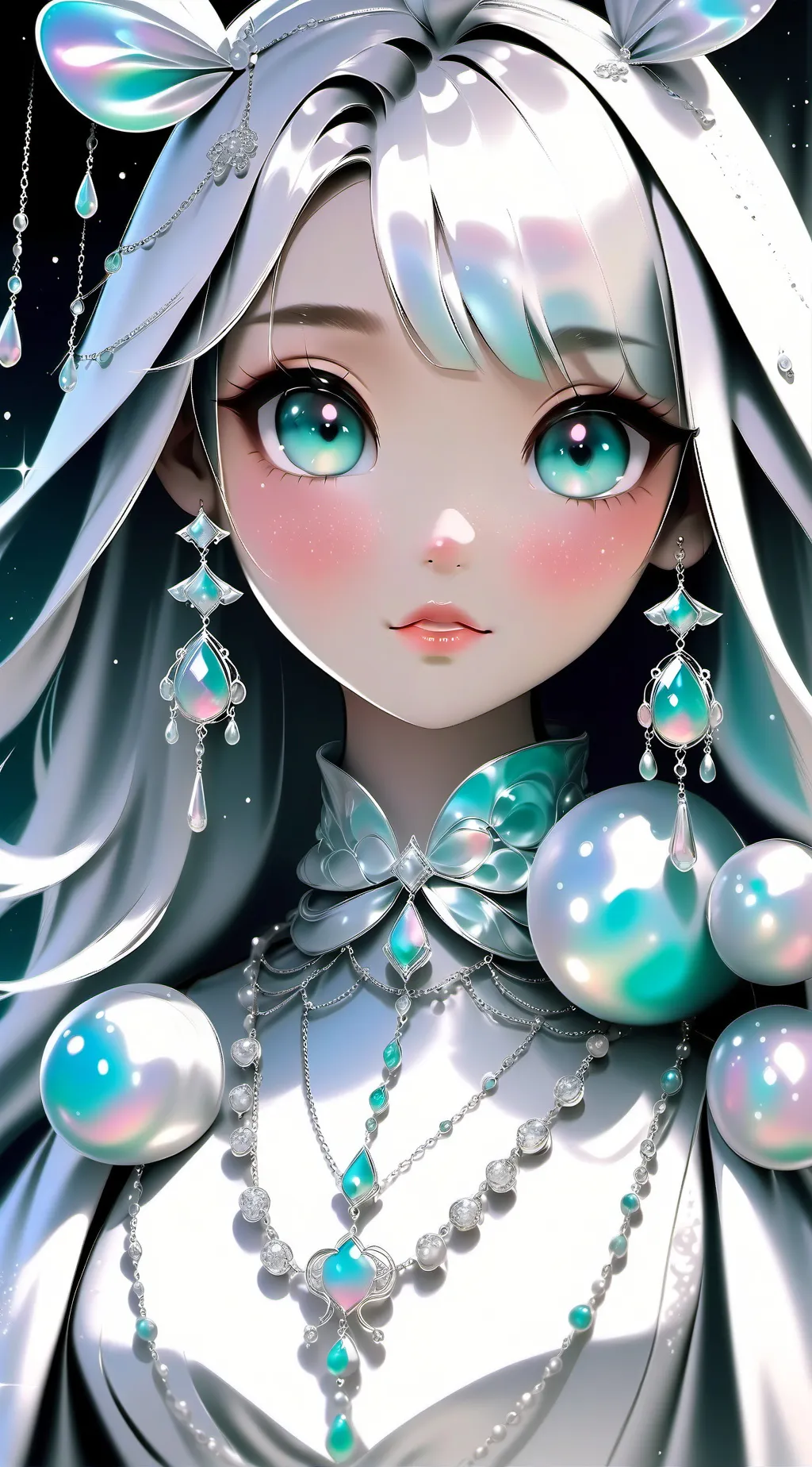 ai character: cute girl  background