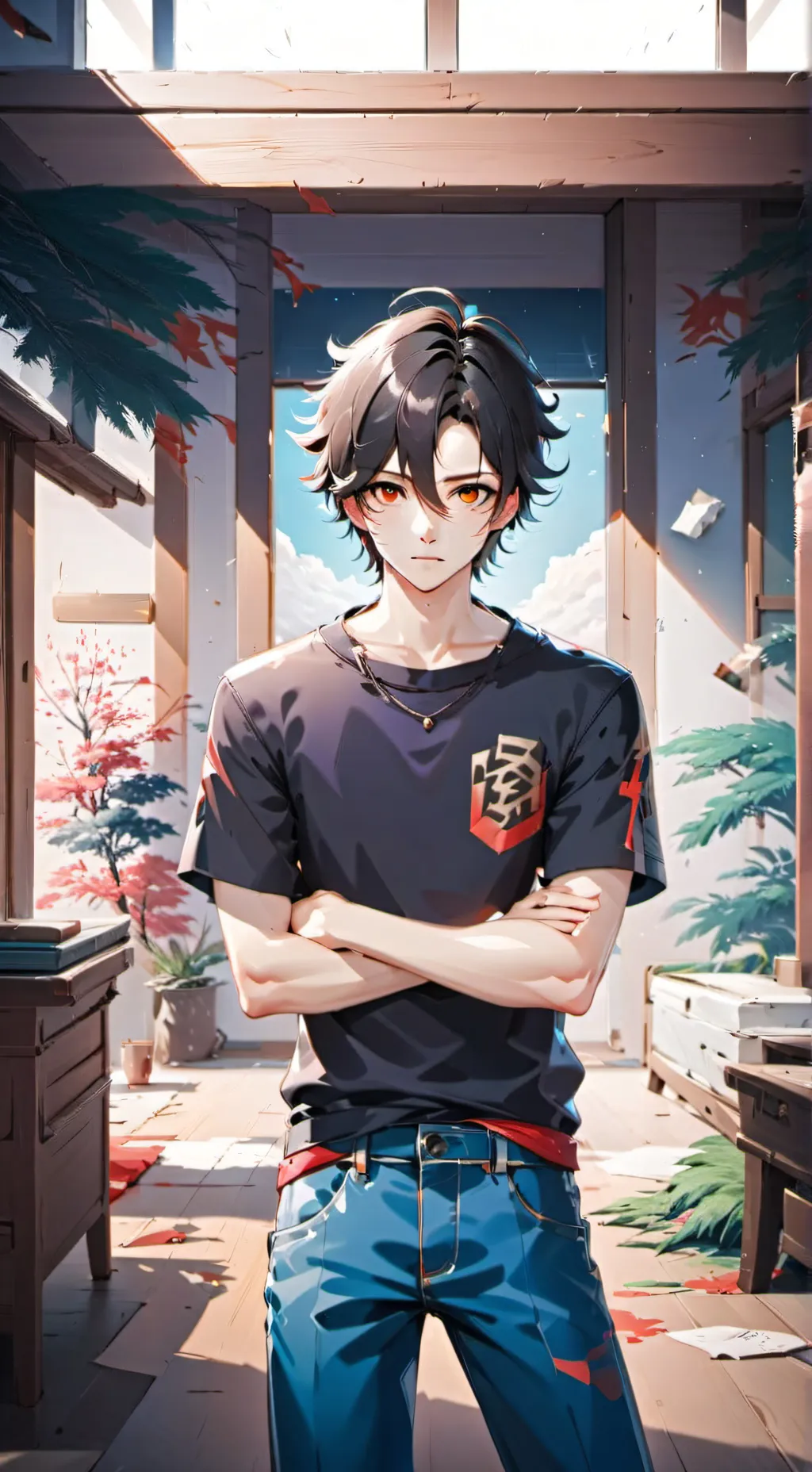 ai character: Brooding Big Brother background