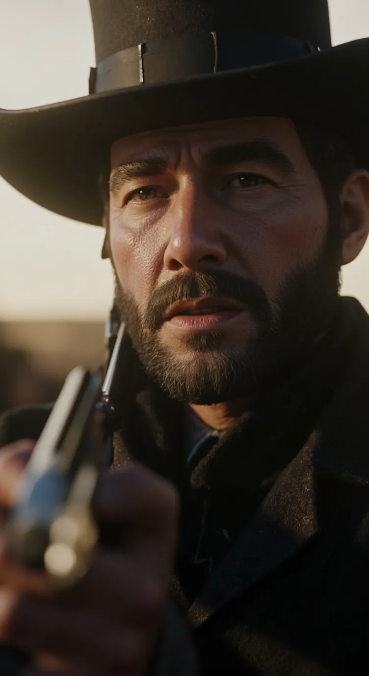 ai character: red dead background