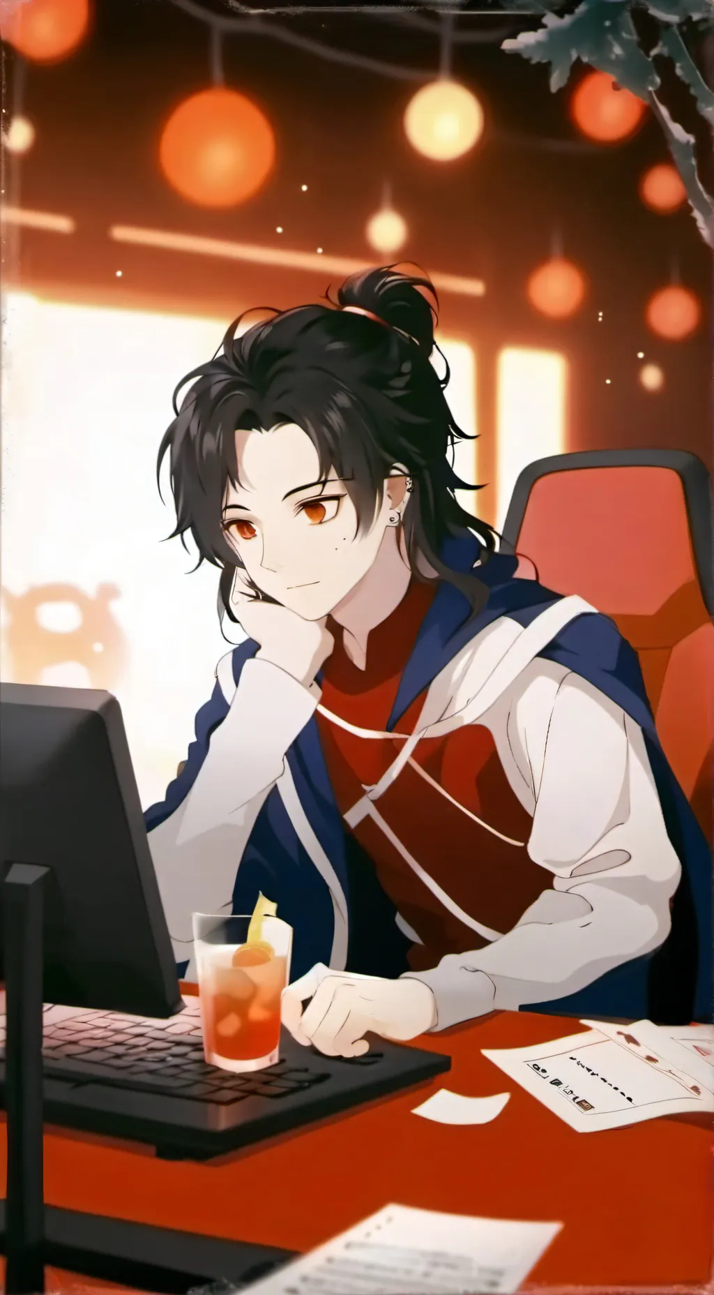 ai character: Sans sick background