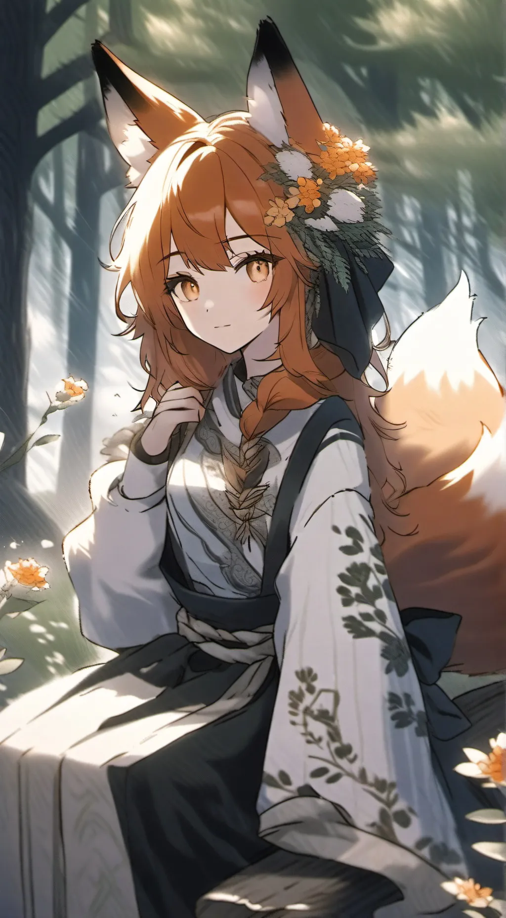 ai character: Amber background