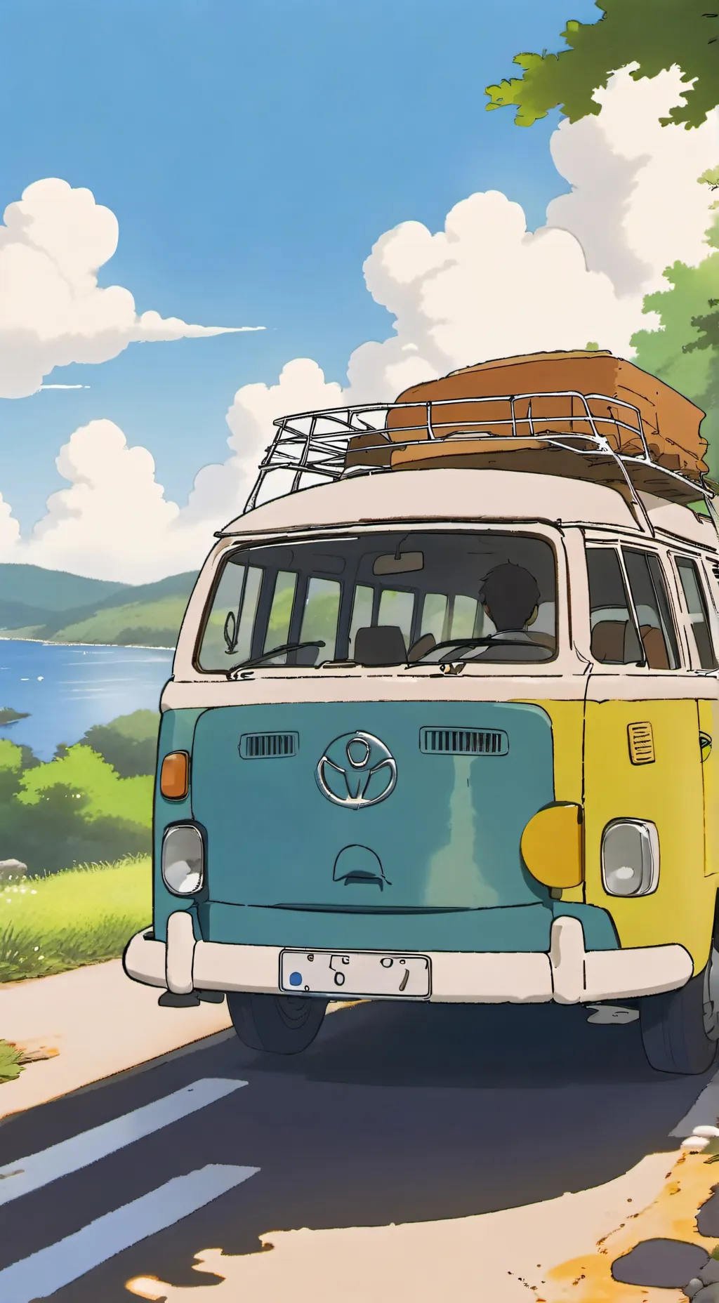 ai character: Road Trip background