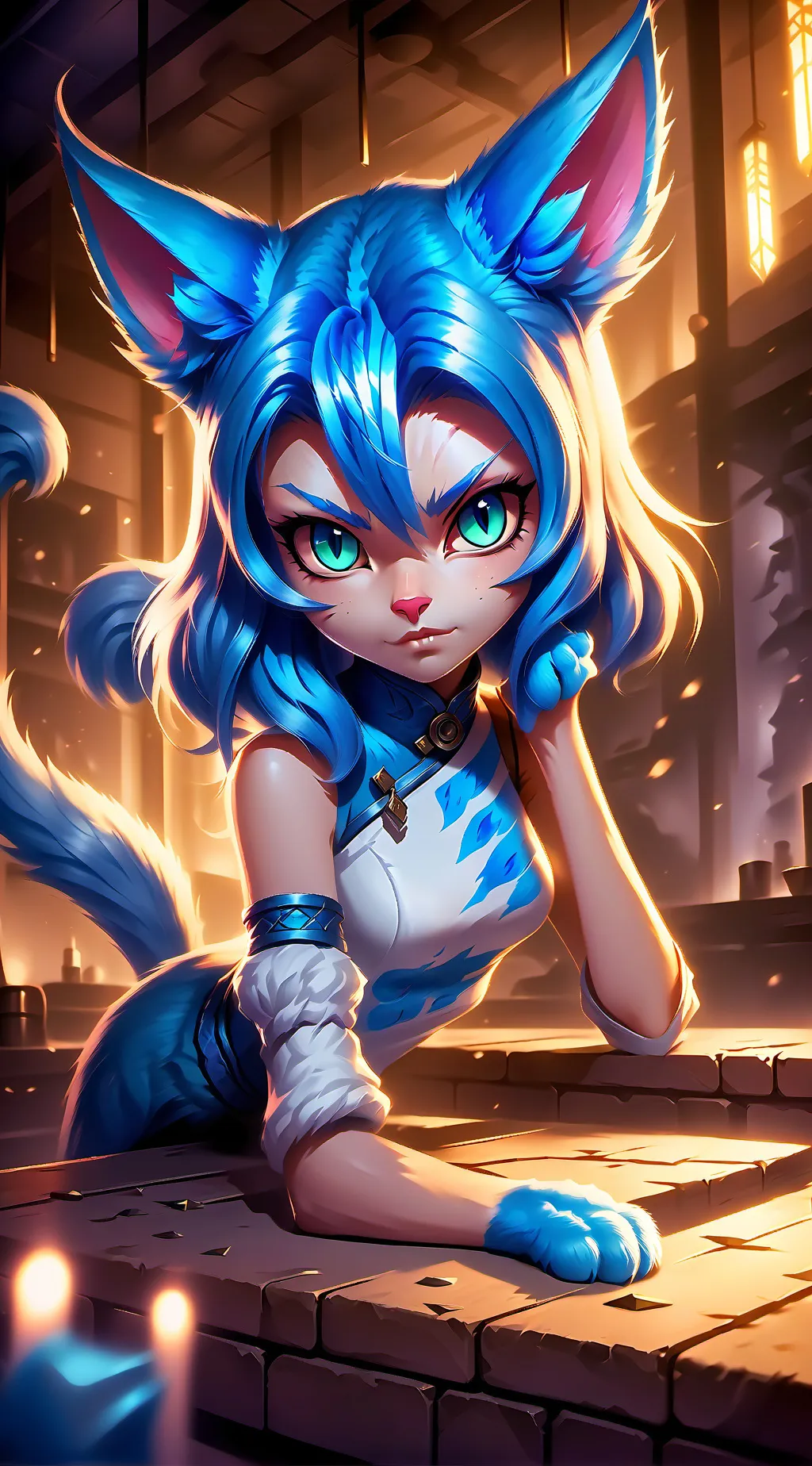 ai character: Blue Fury Tyler background