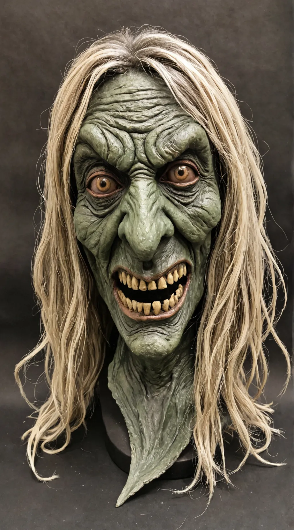 ai character: ugly witch mask background