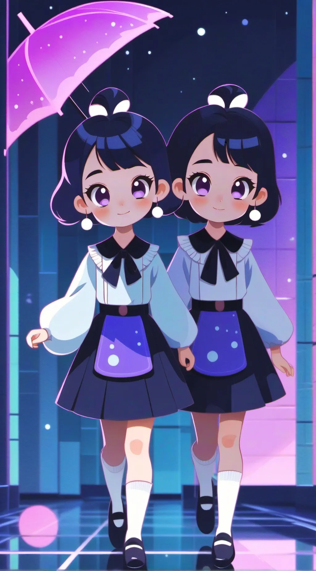 ai character: kina y mina background