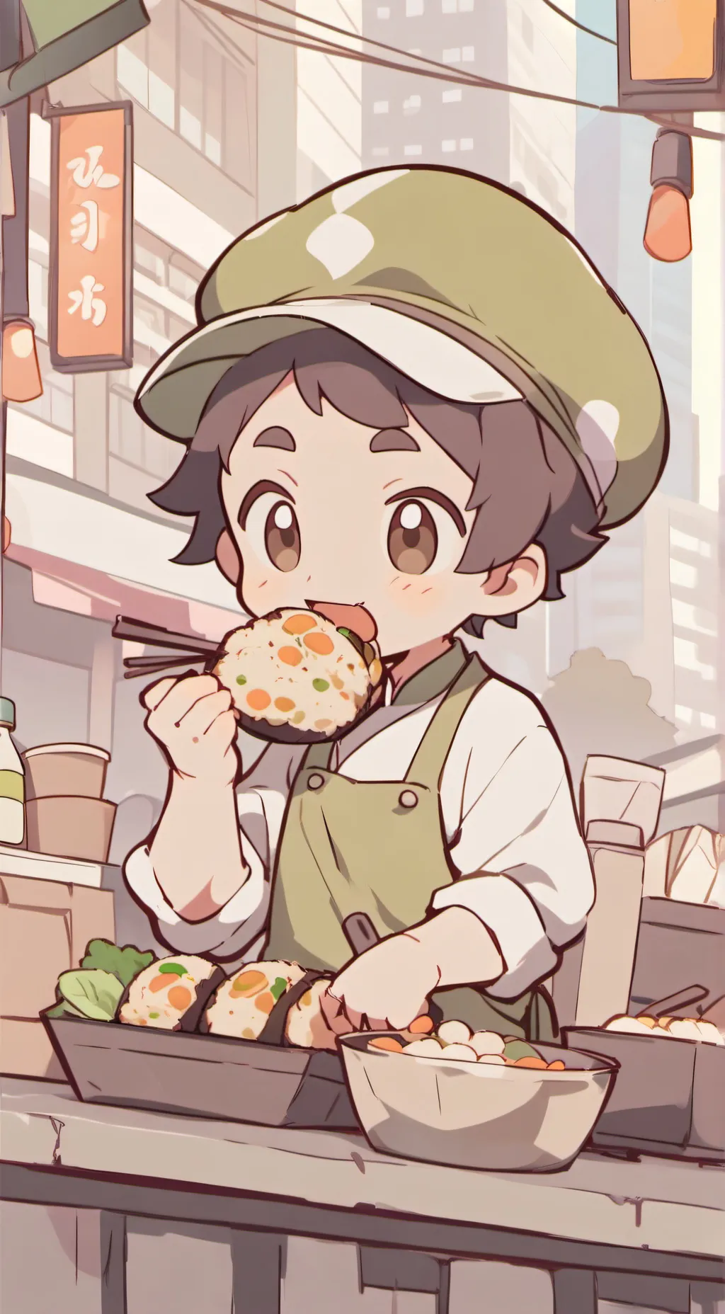 ai character: The Street Food Ty background