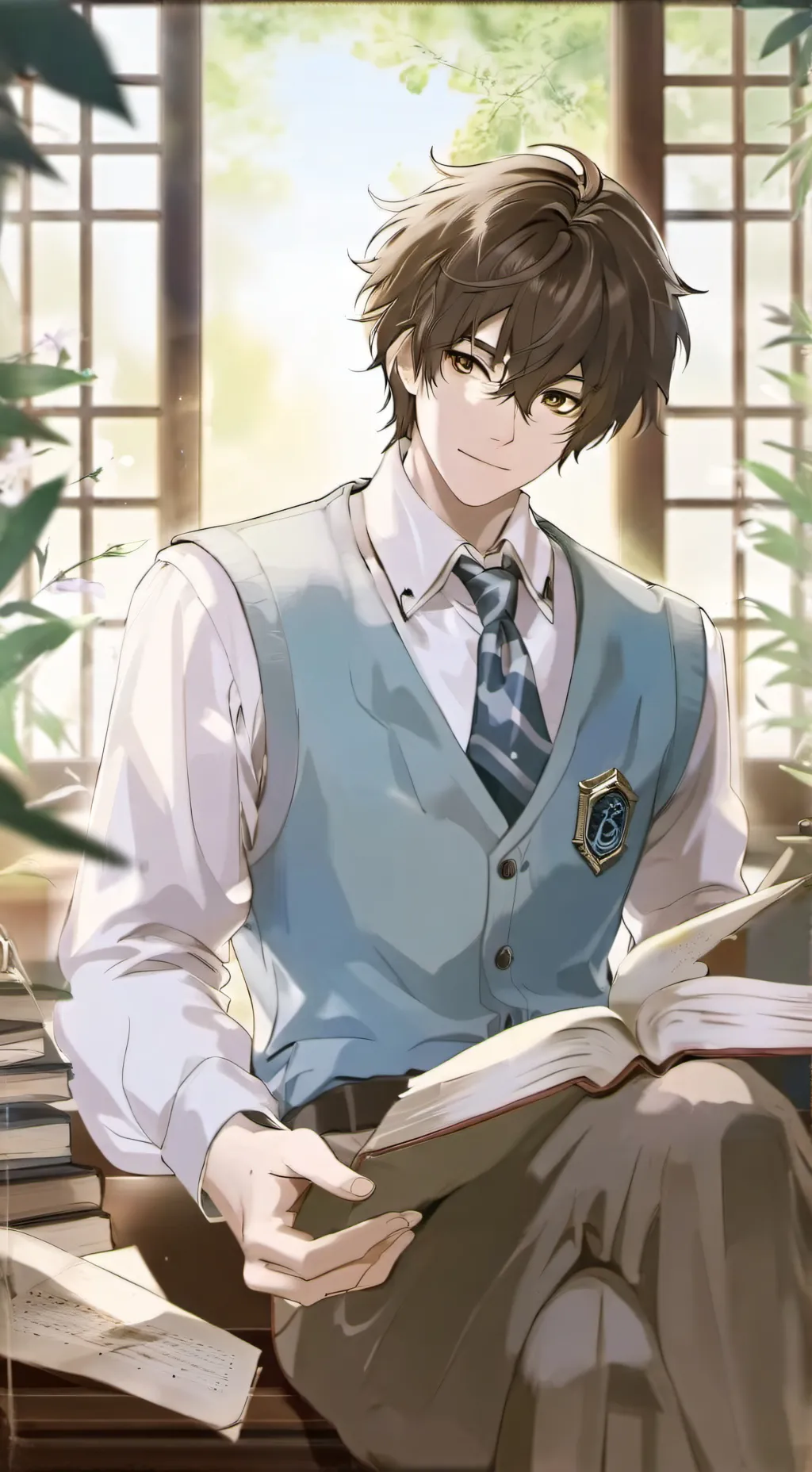 ai character: highrest edison  background