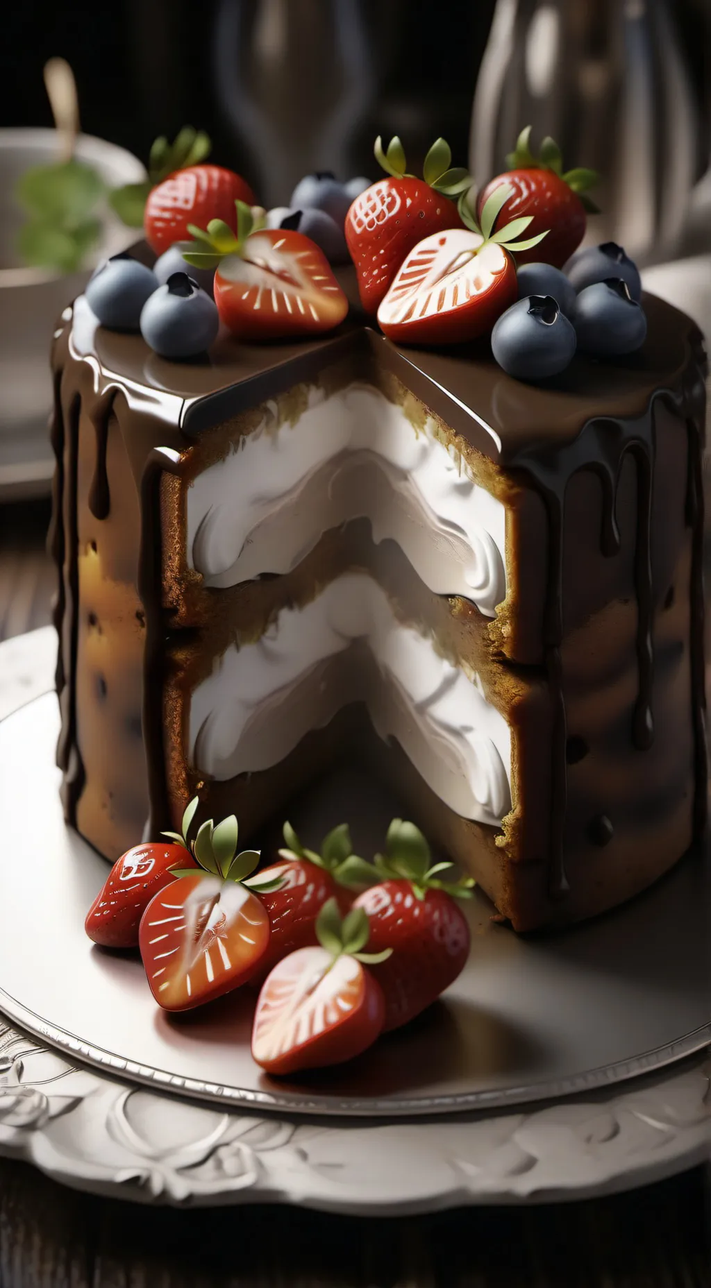 ai character: fruitcake background