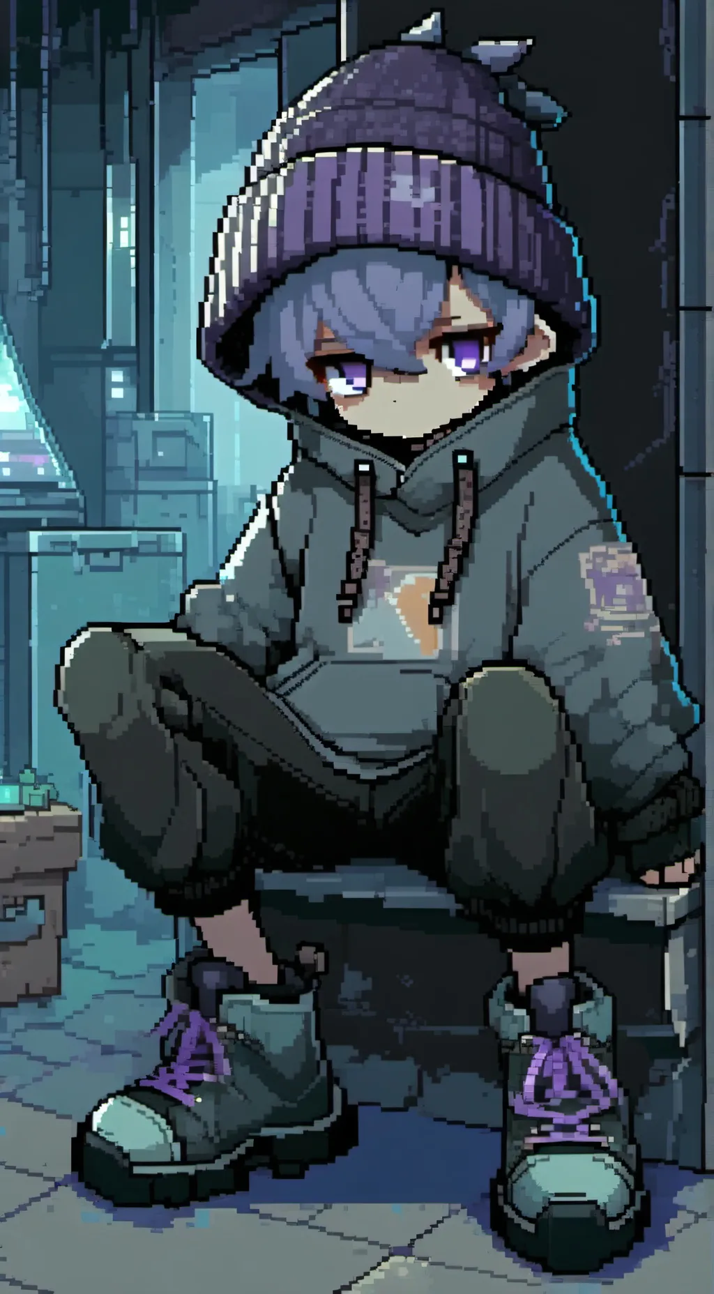 ai character: Uzi  background