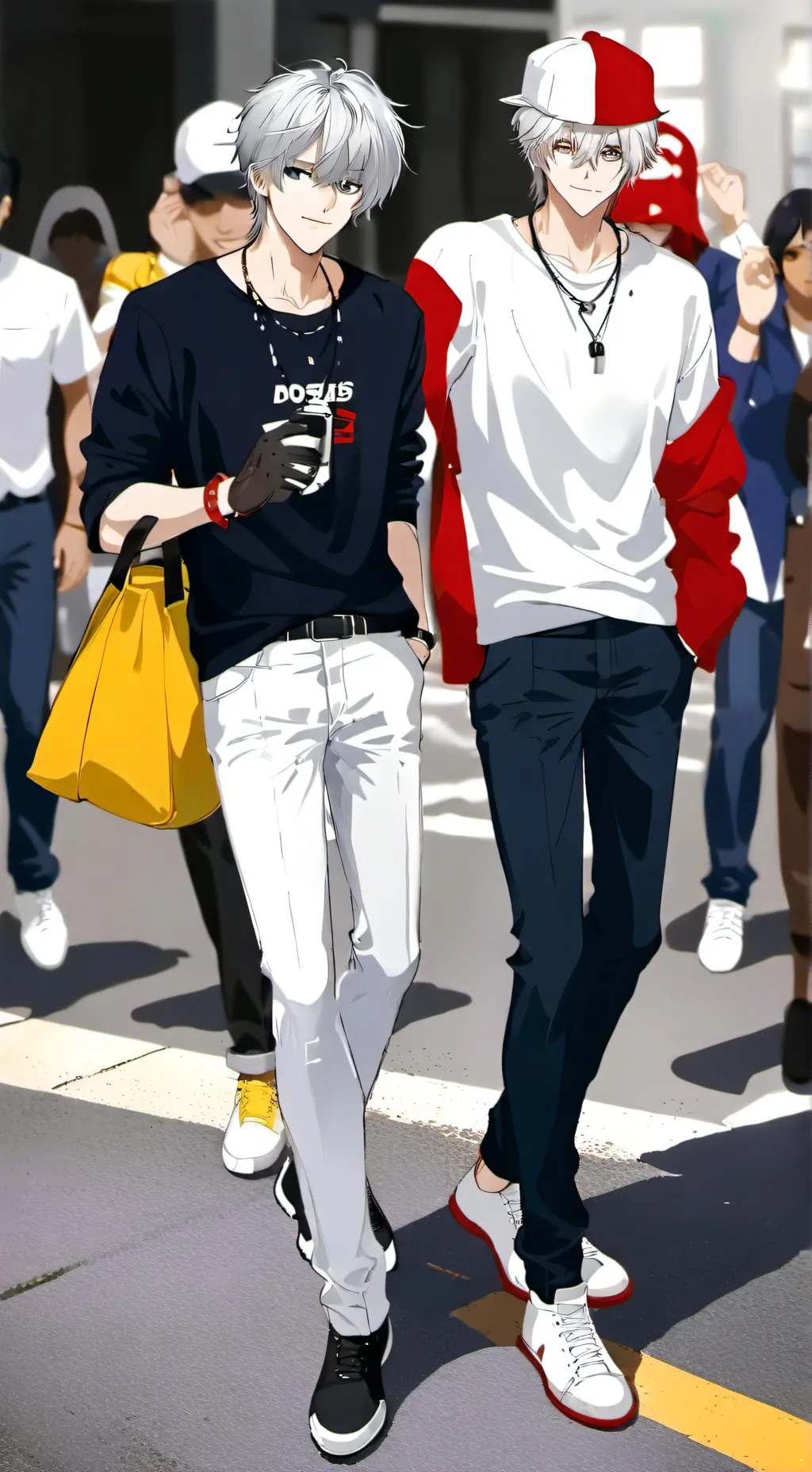 ai character:  luz e escuridão background