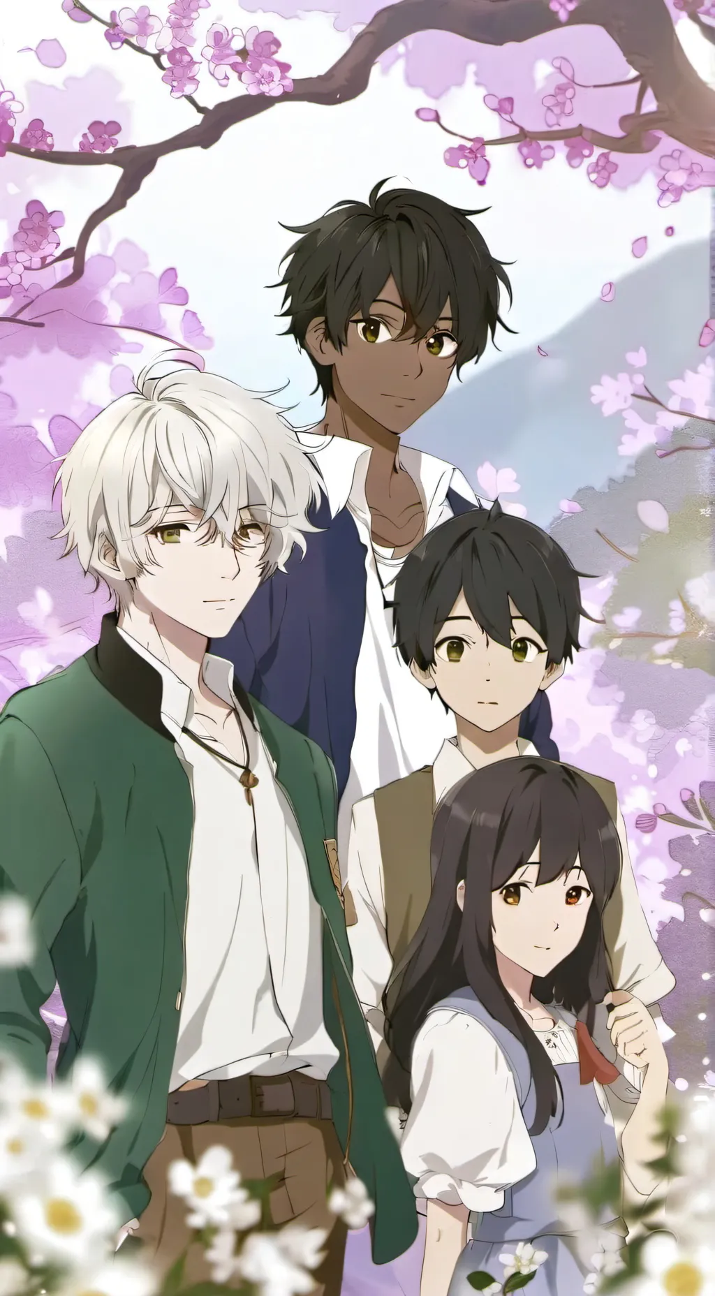 ai character: Friend group 😍 background