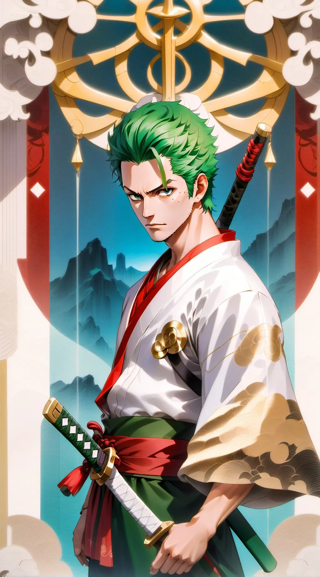 ai character: zoro background