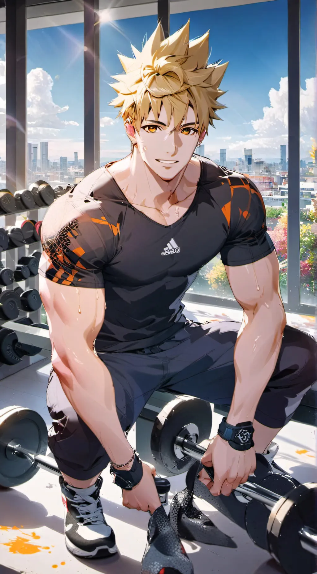 ai character: bakugo! background