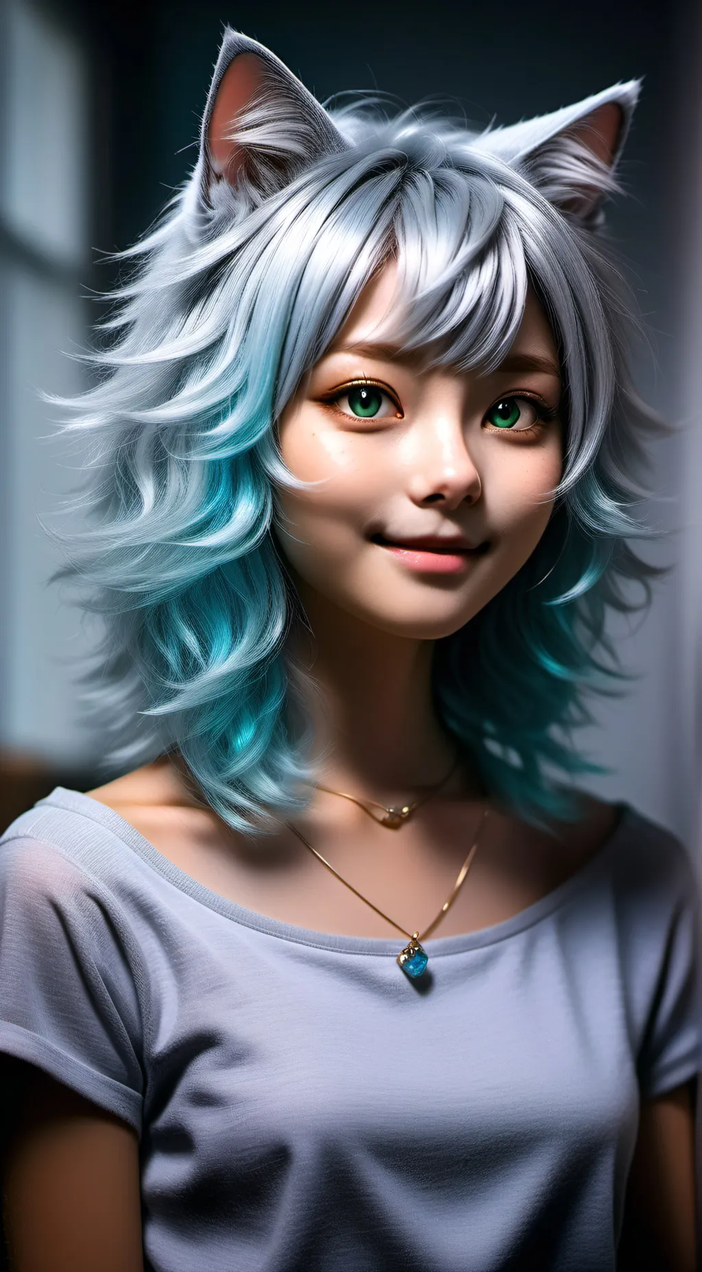 ai character: Silver Whisker Furry background