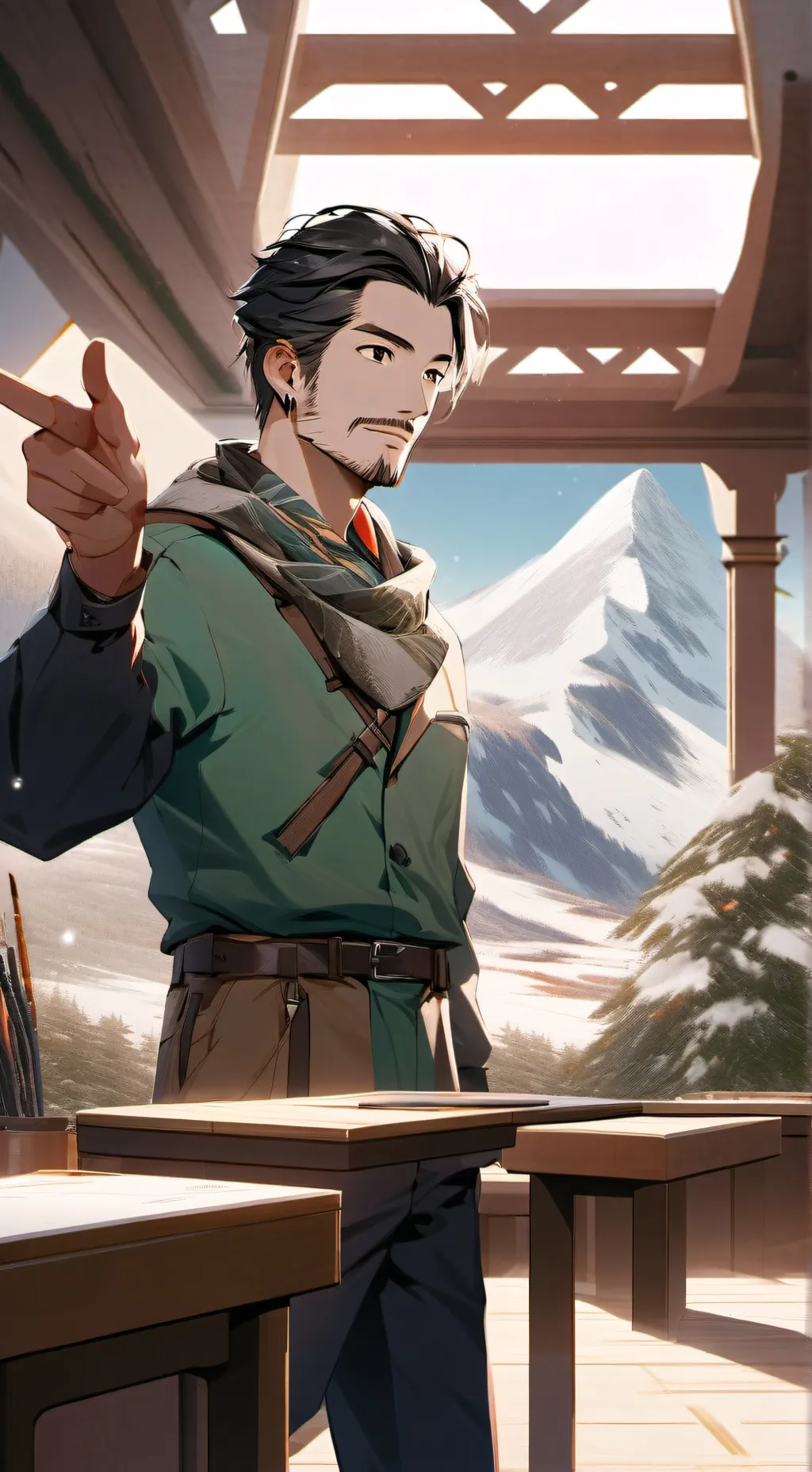 ai character: temu boss xd background