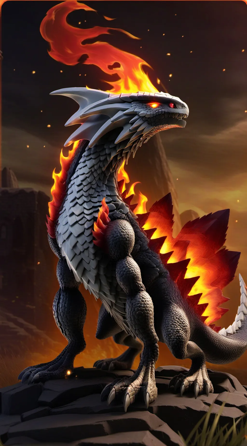 ai character: killer dragon background