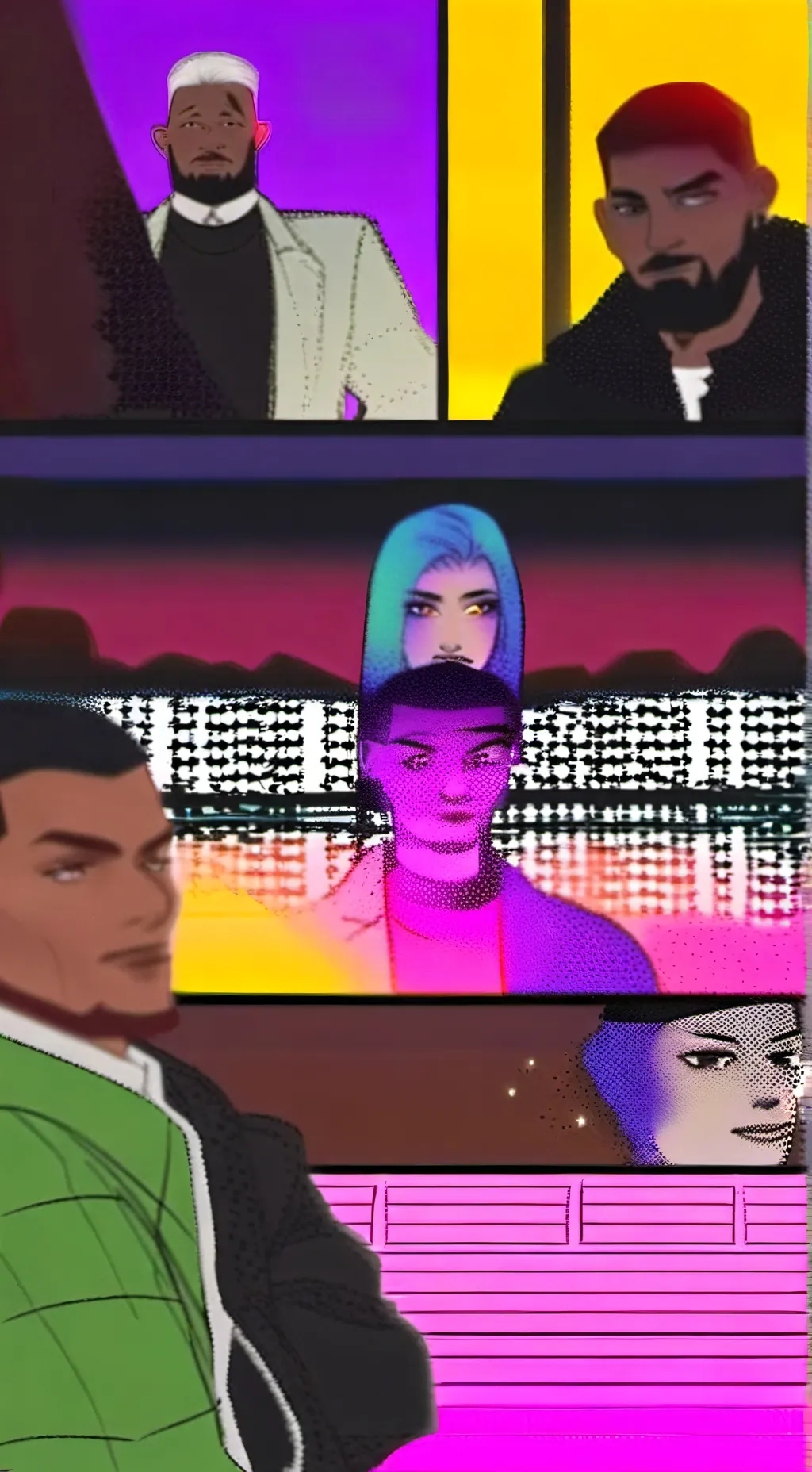 ai character: saja boys huntrix  background