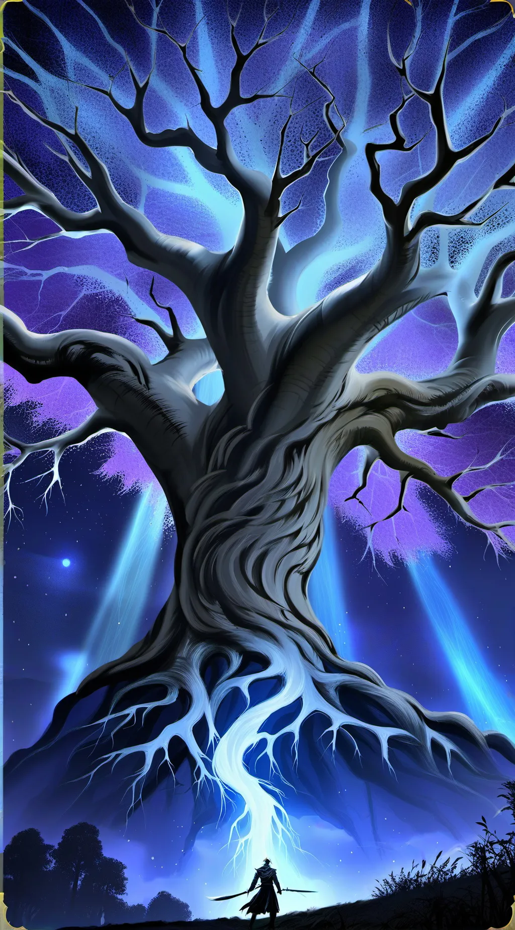 ai character: Magical tree background