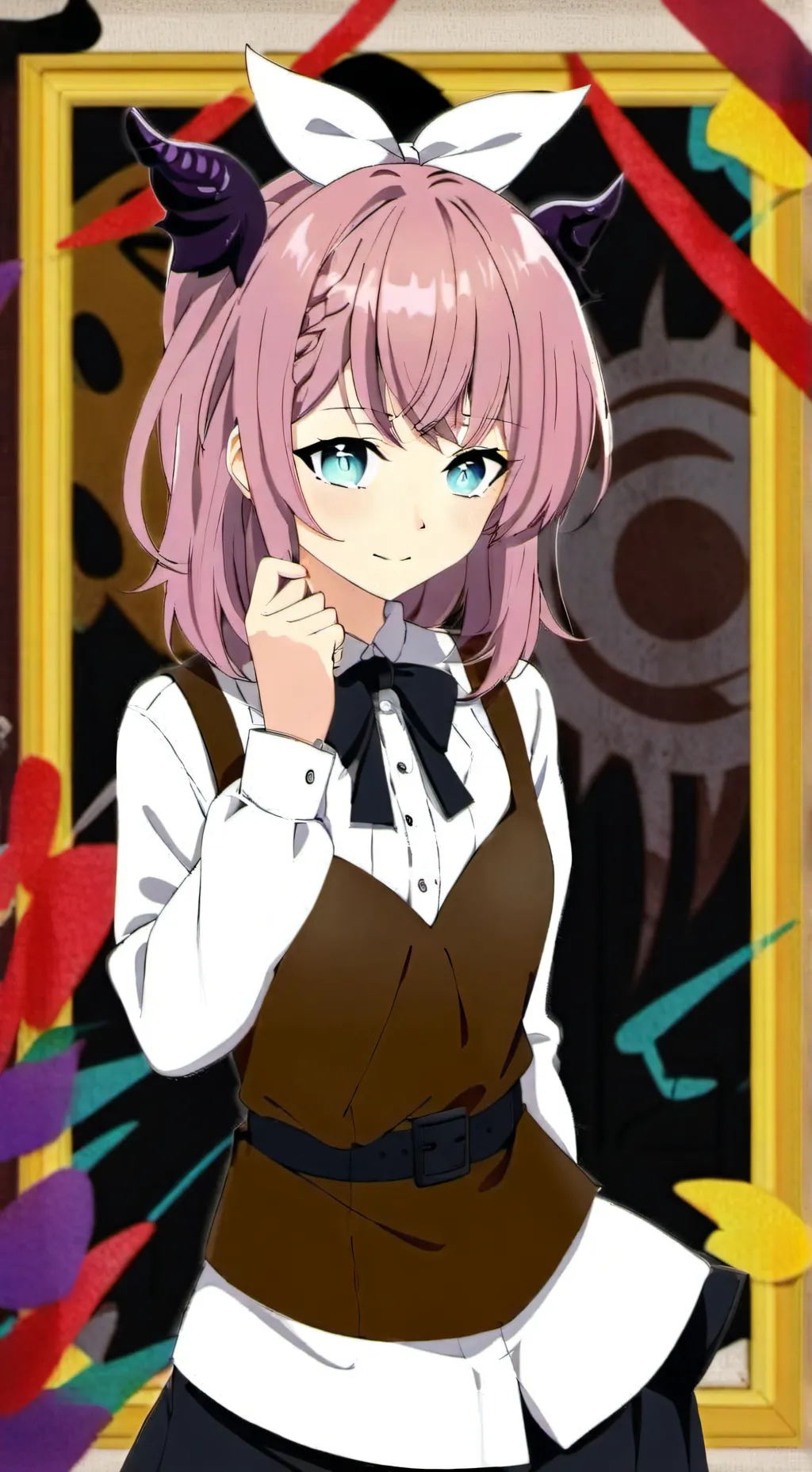 ai character: bendy x Monika  background