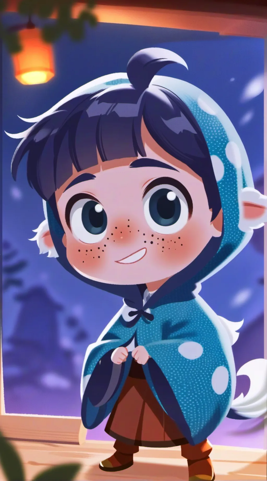 ai character: Speckled Quail Spirit background