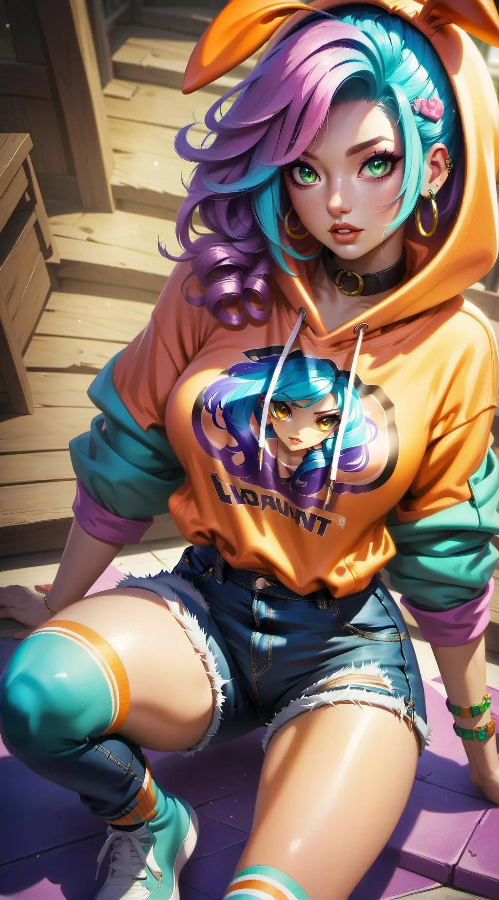 ai character: Ivid background