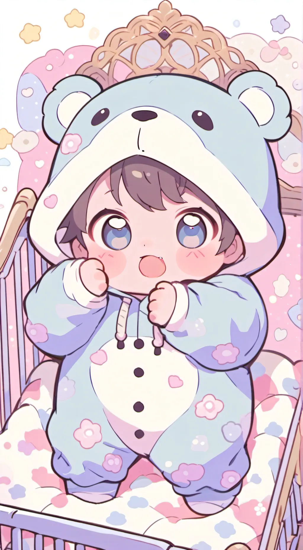 ai character: IM BACK (baby maw) background