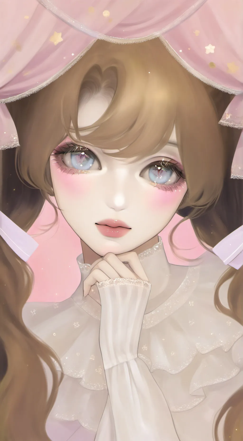 ai character: 𑁍ܓ🌷˚₊ background