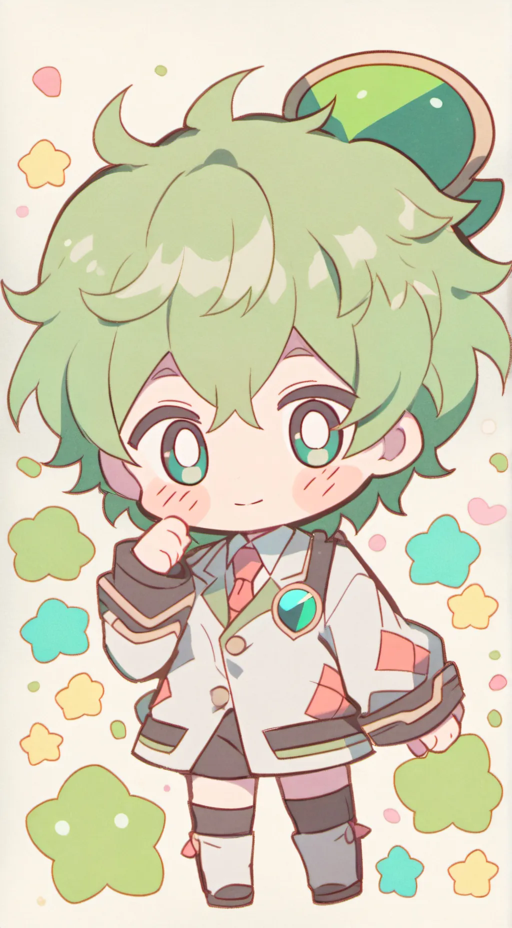 ai character: baby deku  background