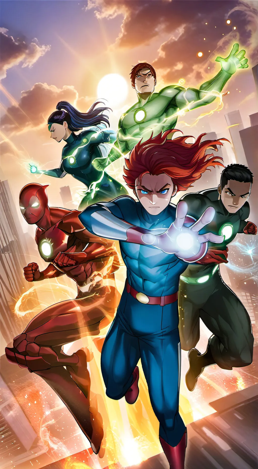 ai character: superhero I don't  background