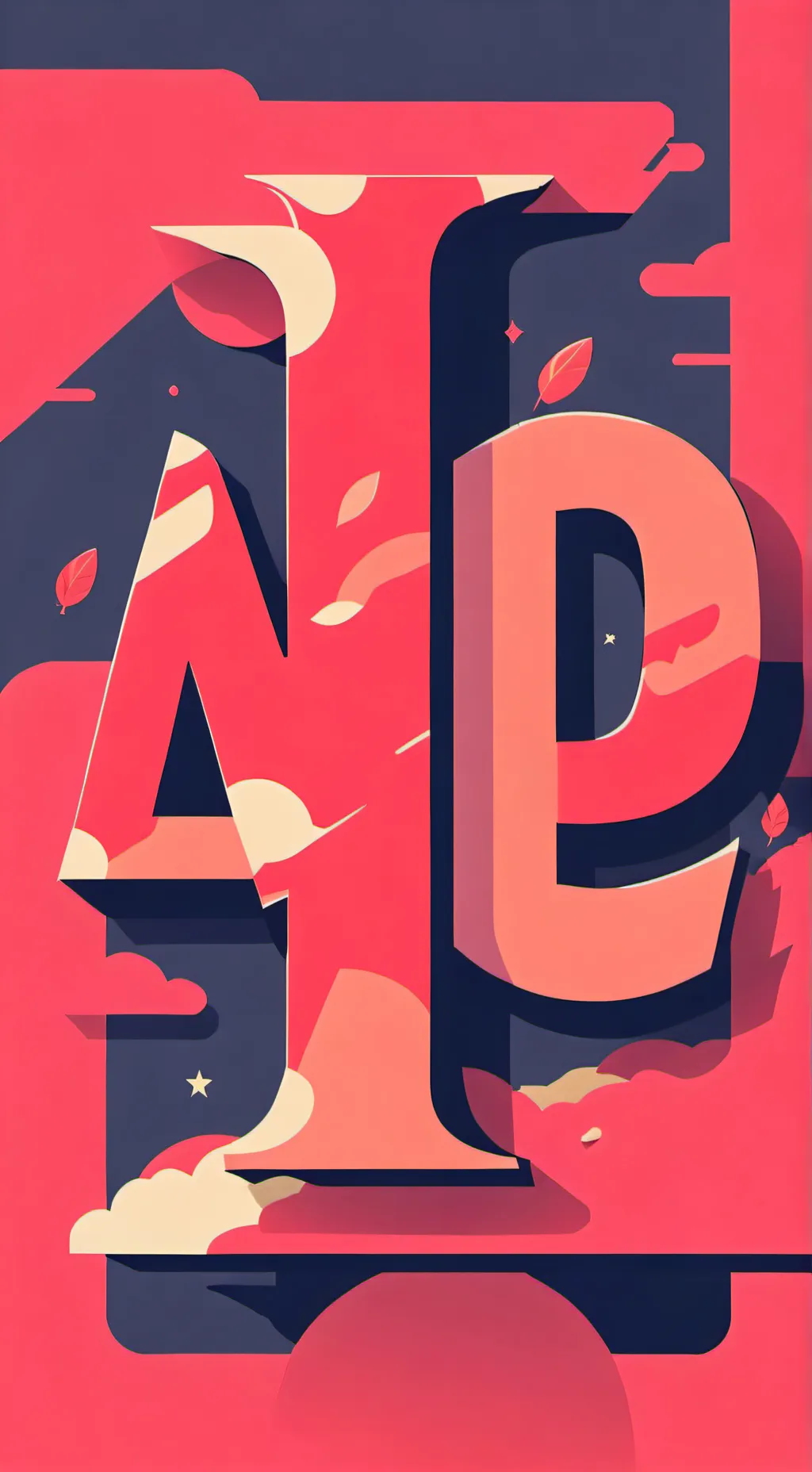 ai character: my little letter background