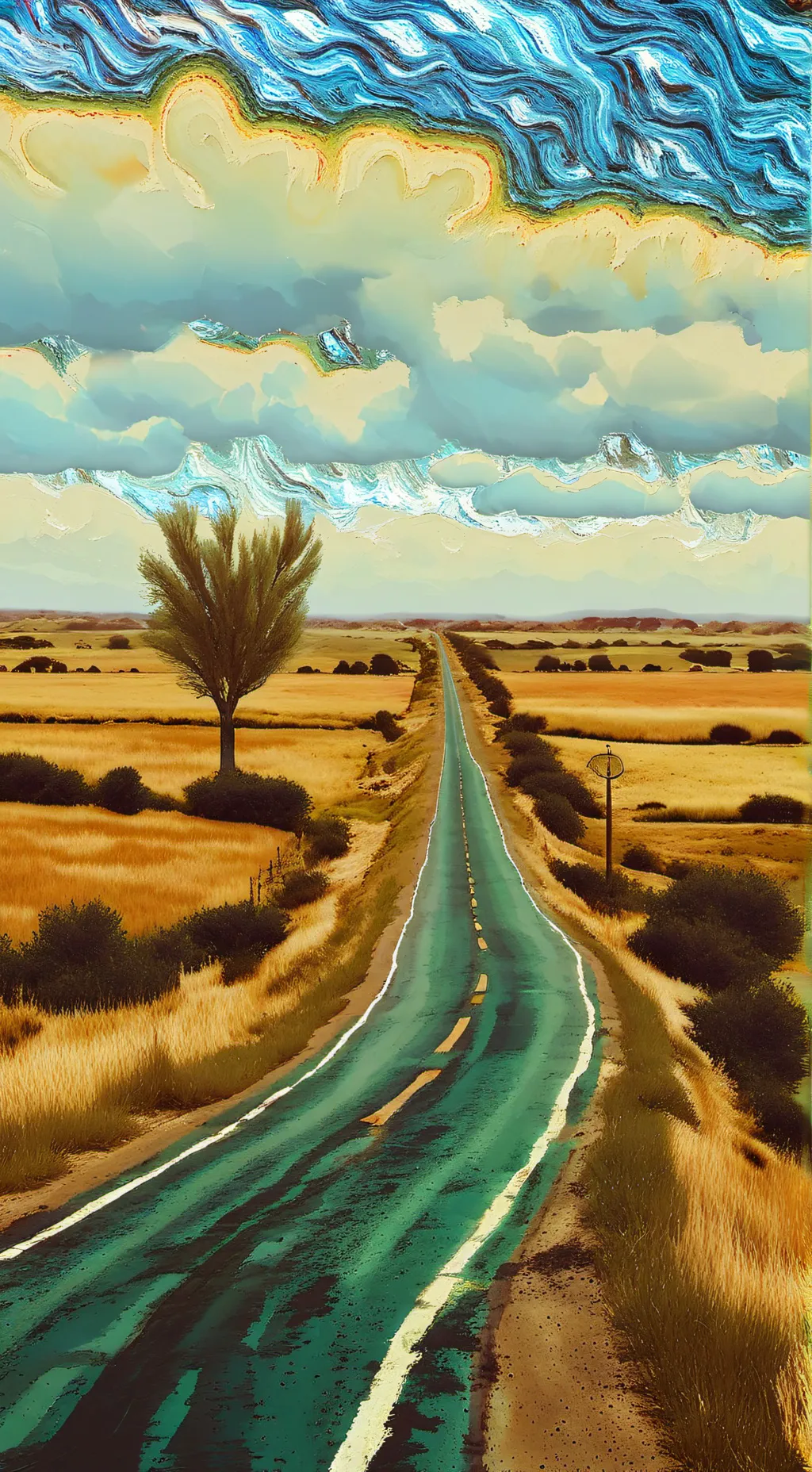 ai character: Route 66 background