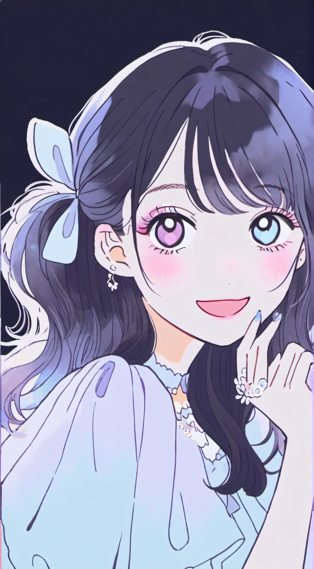 ai character: GLITCHI CRAZY background