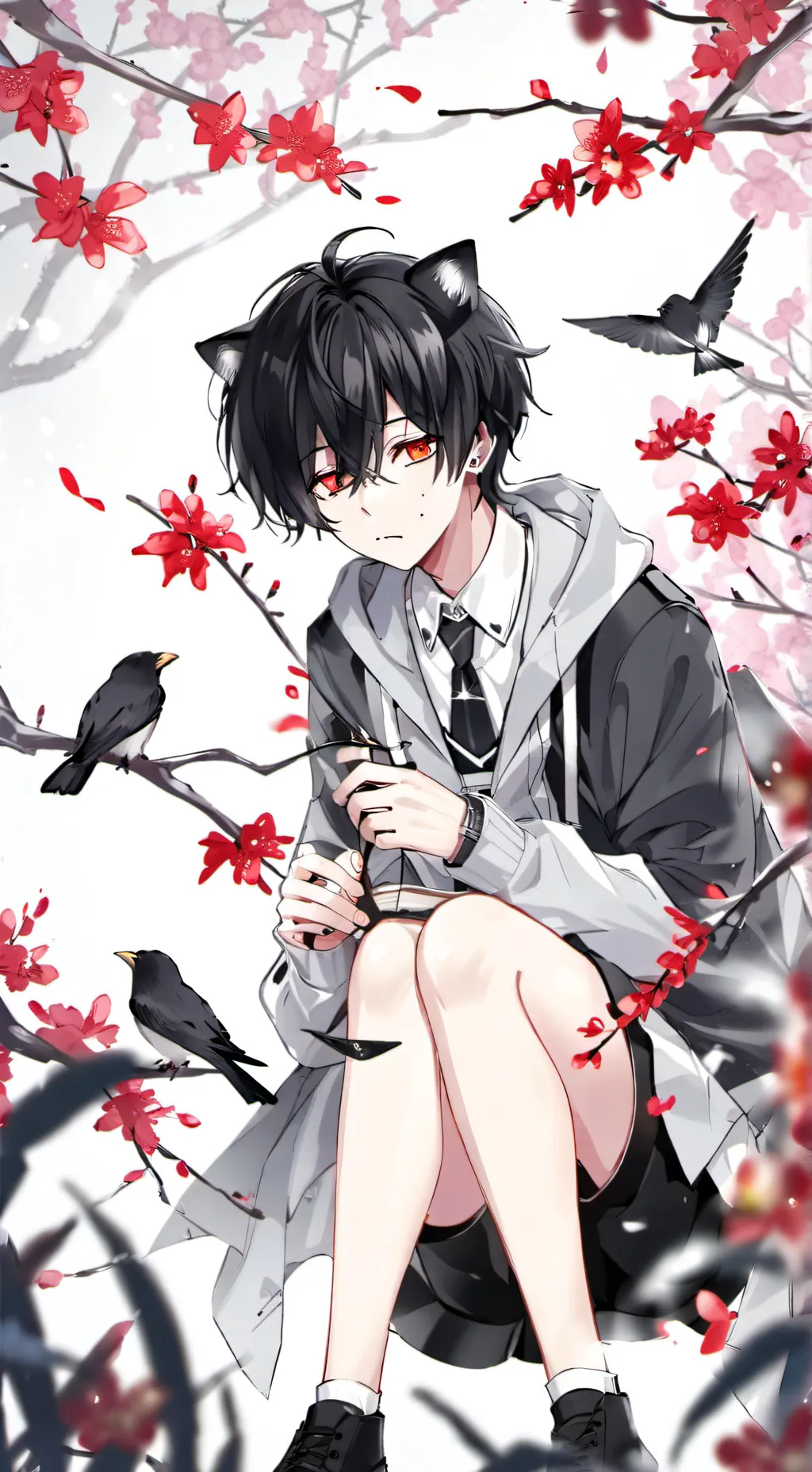 ai character: shinji 🐈 background