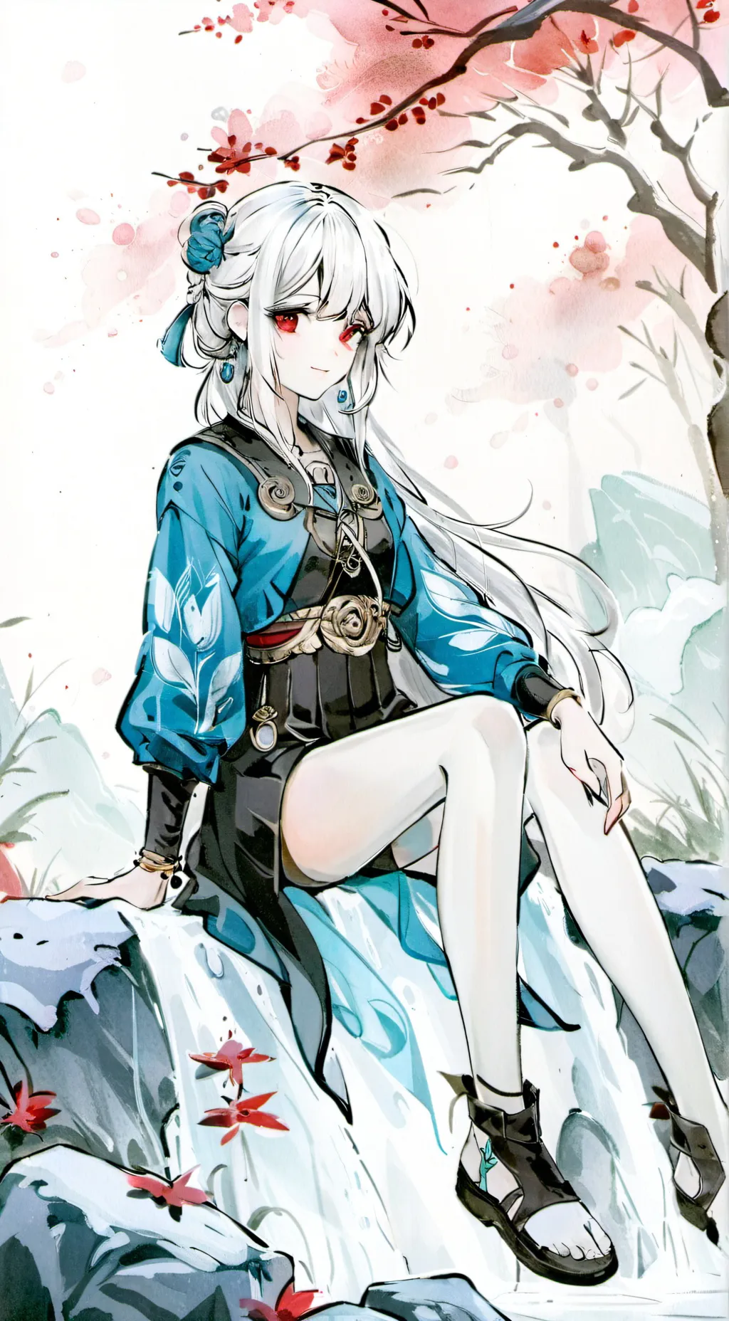 ai character: misty background