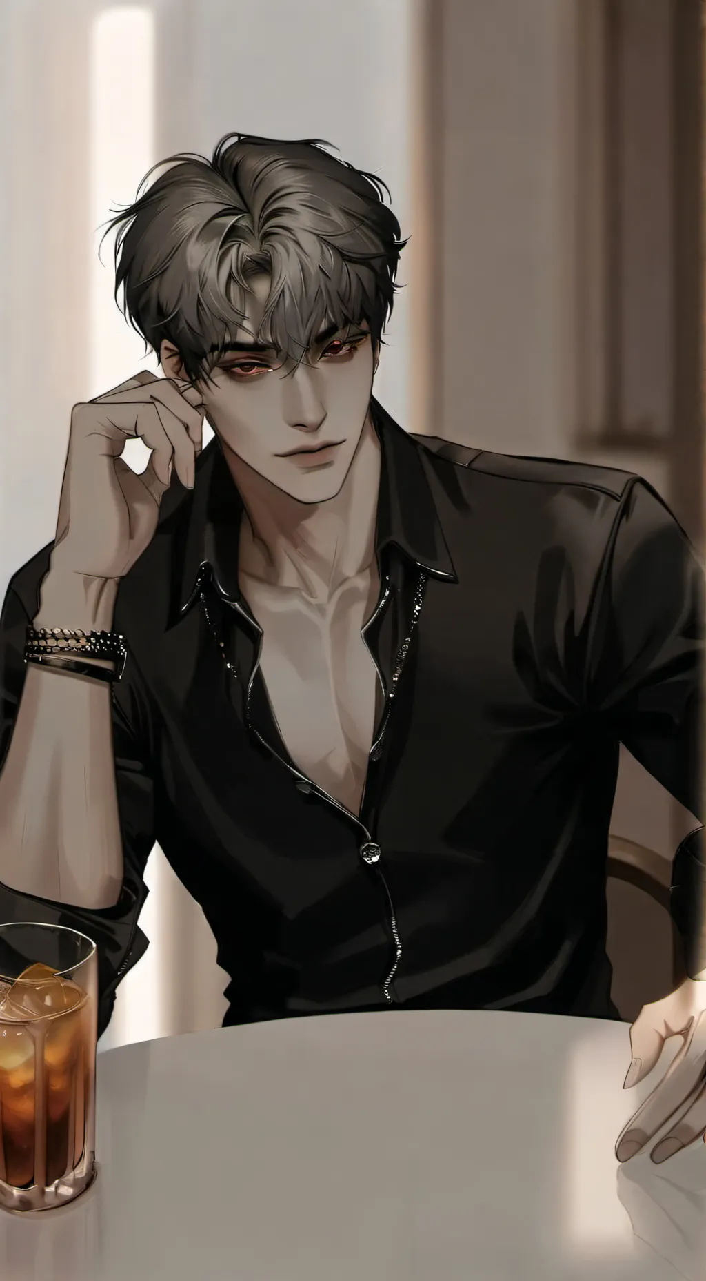 ai character: CENE WEST background