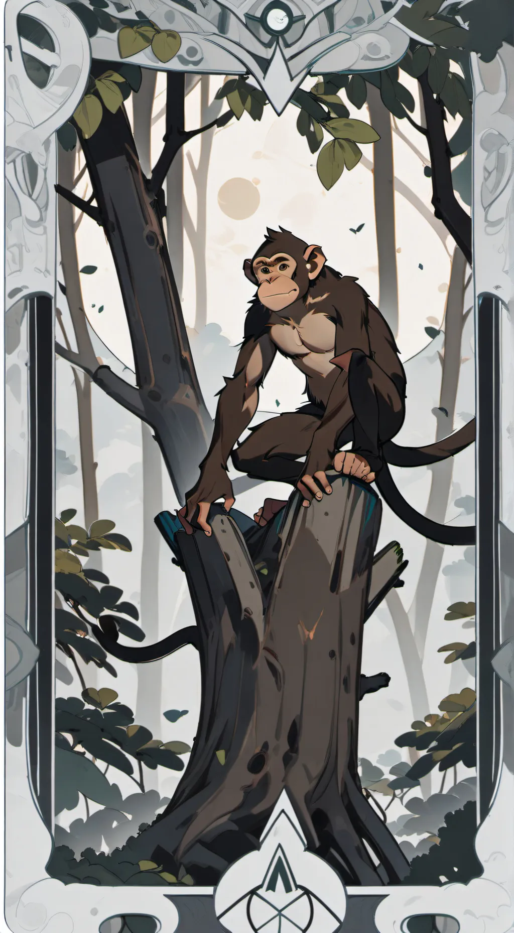 ai character:  weremonkey pack background