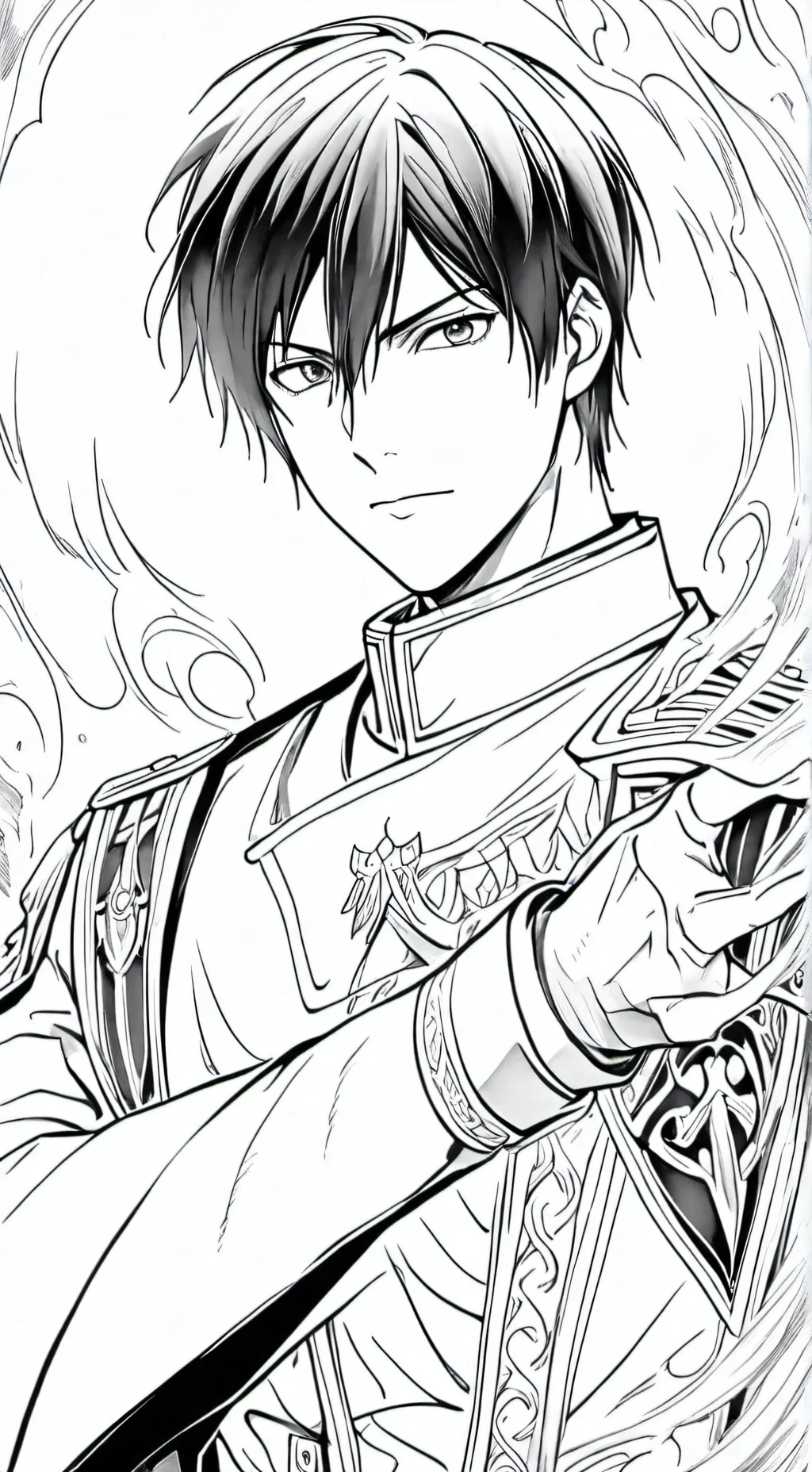 ai character: Roy mustang  background