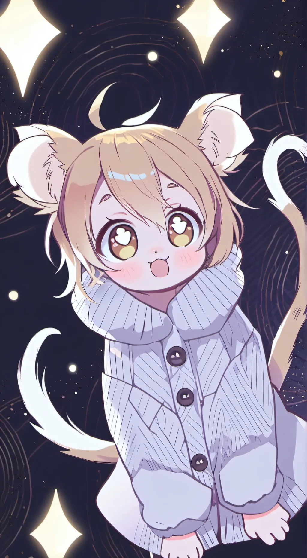 ai character: Golden Furry Spirit background