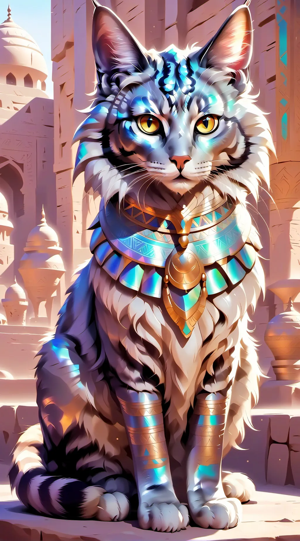 ai character: кот  background