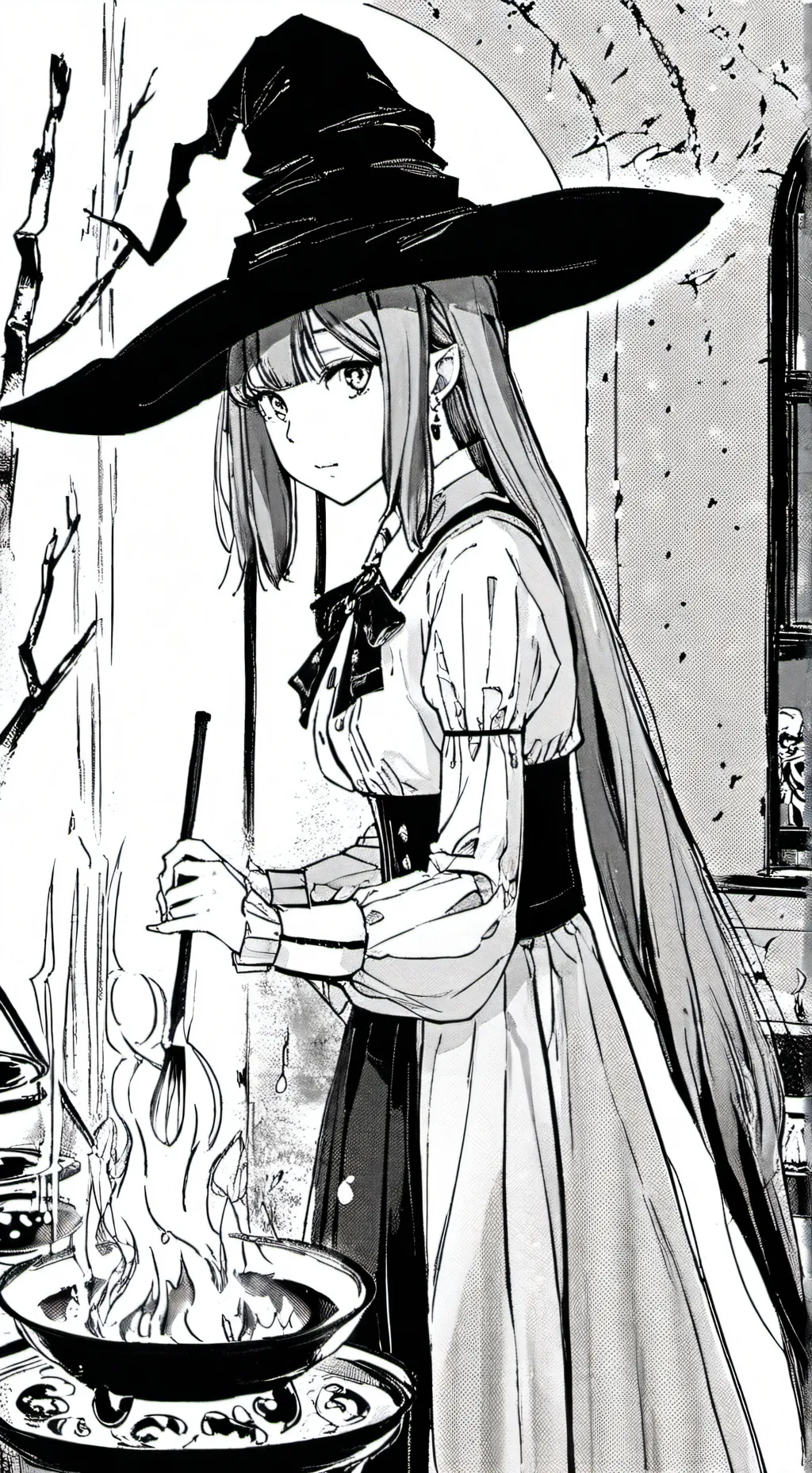 ai character: Witch trial  background