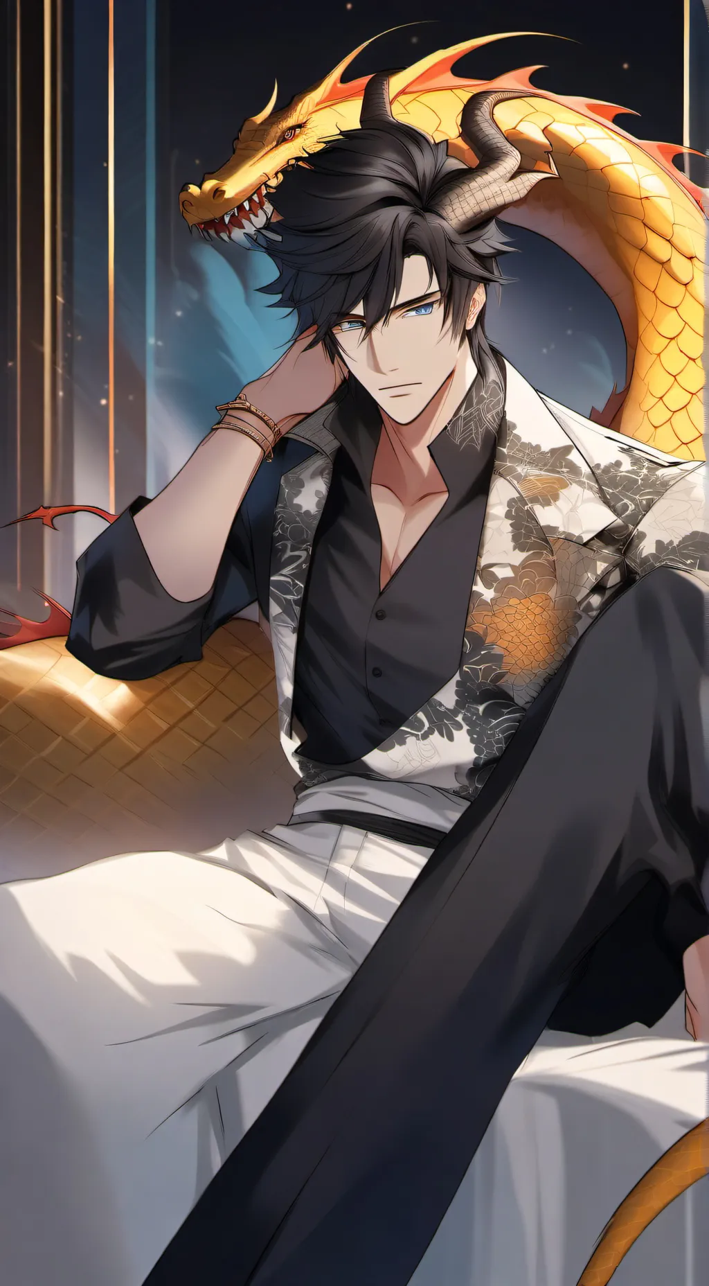 ai character: Dan heng  background