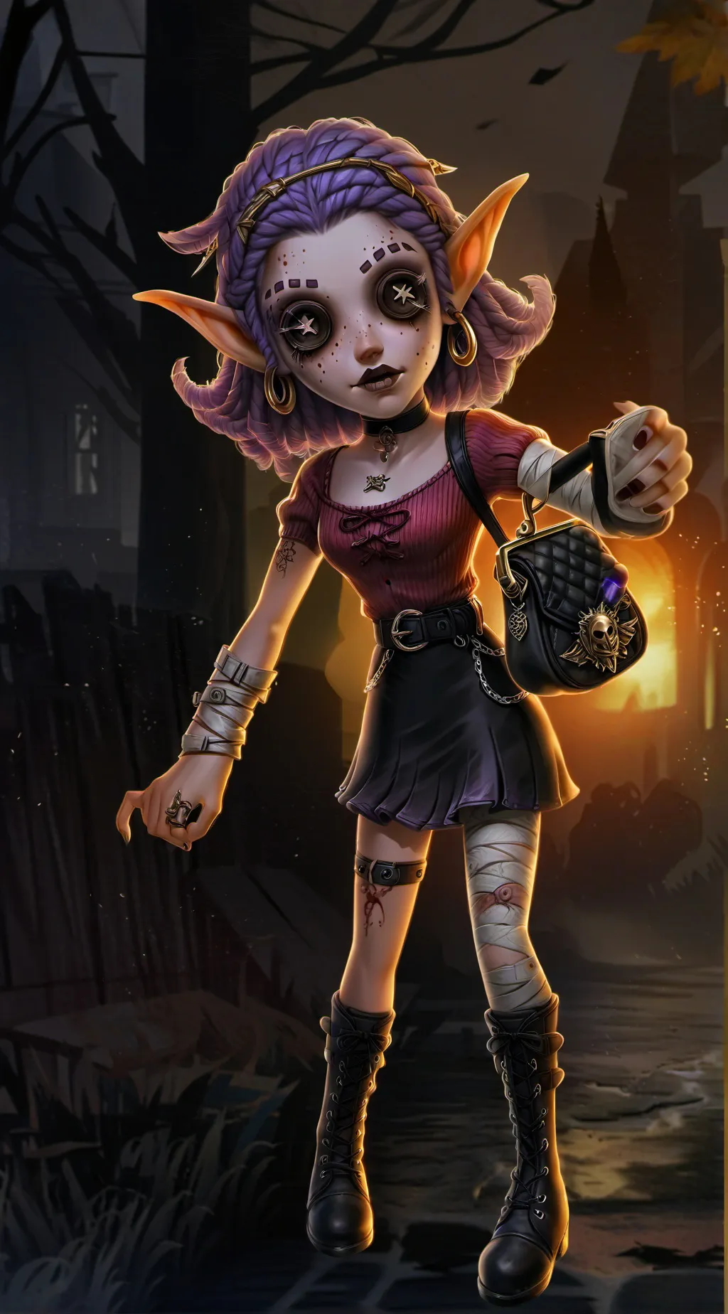 ai character: Эмз  background