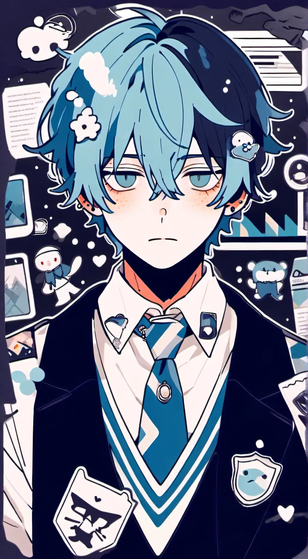 ai character: *~`✦ᴇᴢʀᴀ✸`~* background